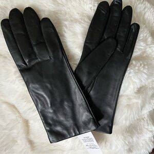Leather and Cashmere Lands' End Gloves with Smartphone Touch Technology